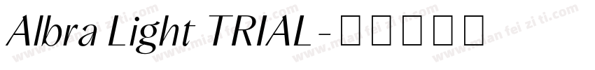 Albra Light TRIAL字体转换